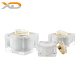 Factory stock 50g pearl white square wholesale acrylic cream jar luxury cosmetic personal care jar container